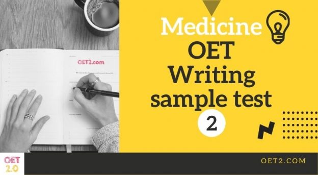 OET Writing sample test 2 for doctors