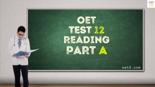 OET Reading Mock test 12 Part A